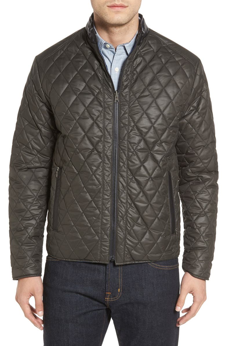 Remy Leather Diamond Quilted Water Resistant Reversible Jacket | Nordstrom