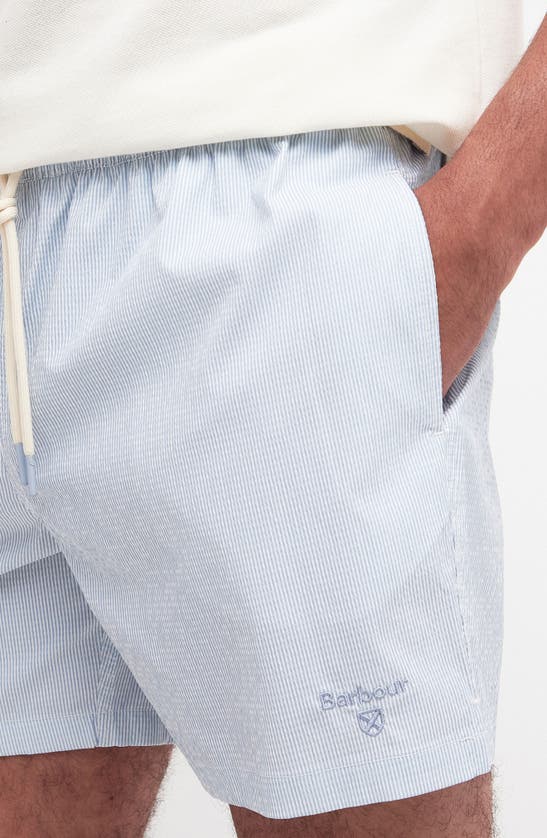 Shop Barbour Somerset Swim Trunks In Sky Blue