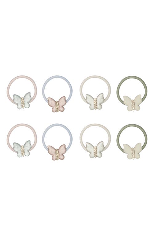 Mimi & Lula Kids' Butterfly Assorted 6-Pack Mini Ponytail Holders in Light/Pastel Pink at Nordstrom