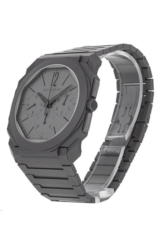 Shop Watchfinder & Co. Bvlgari  2020 Octo 103068 Automatic Bracelet Watch, 42mm In Grey