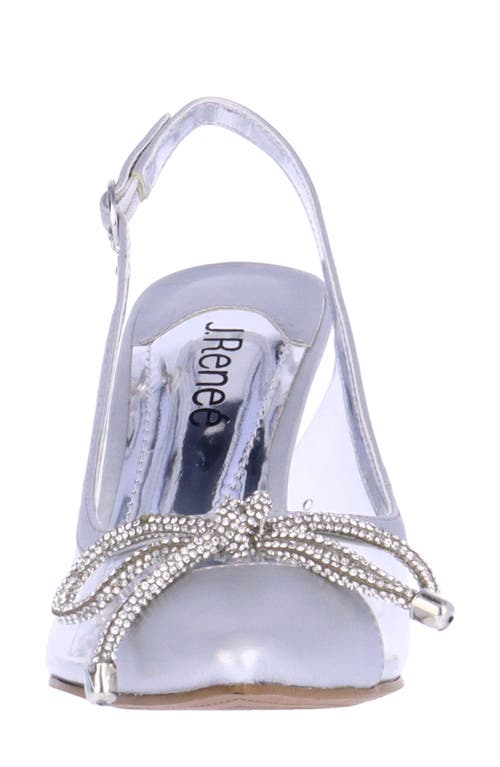 Shop J. Reneé Tadma Pointed Toe Pump In Clear/silver