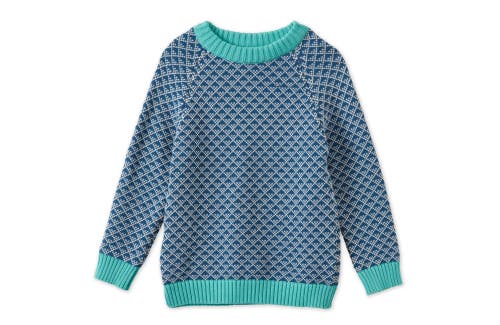 Shop Vild House Of Little Organic Cotton Nordic Knit Pullover In Nordic Pattern