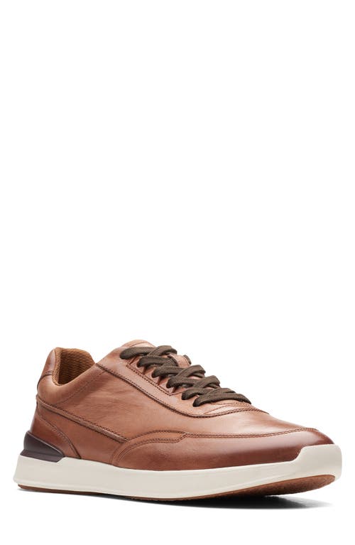Clarks(R) Race Lite Sneaker in Tan Leather