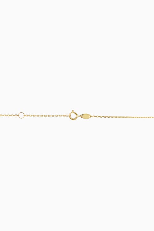 Oradina 14k Yellow Gold Flutter By Anklet In Yellow Gold