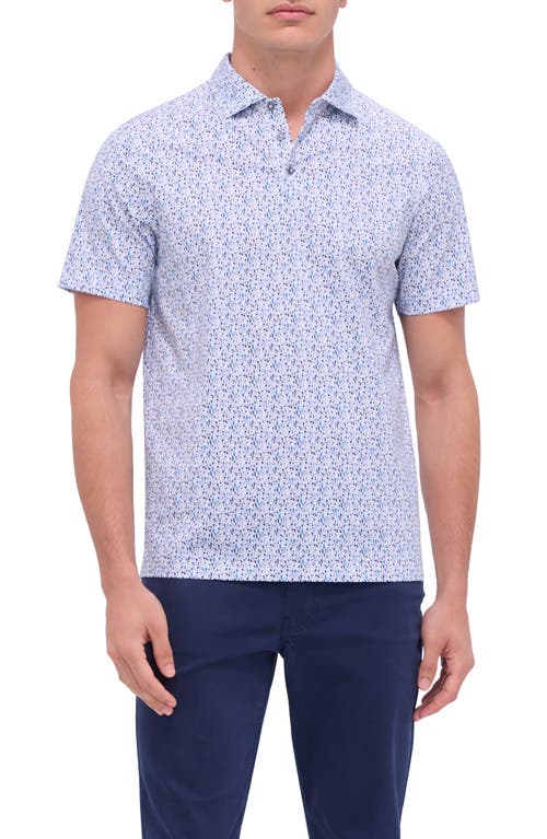 Bugatchi Victor OoohCotton® Cocktail Print Polo in Cobalt 