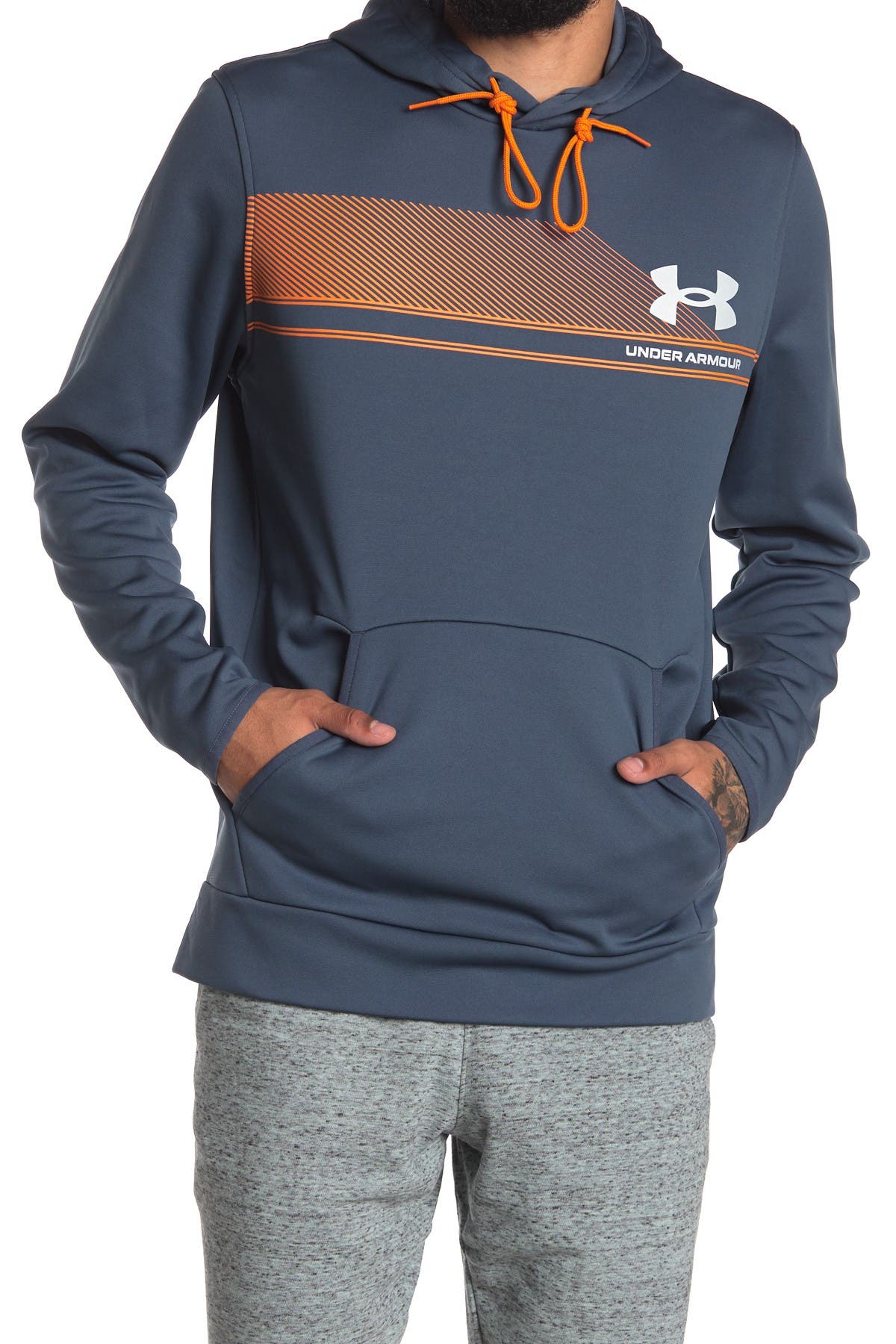 men's project rock sleeveless hoodie pink