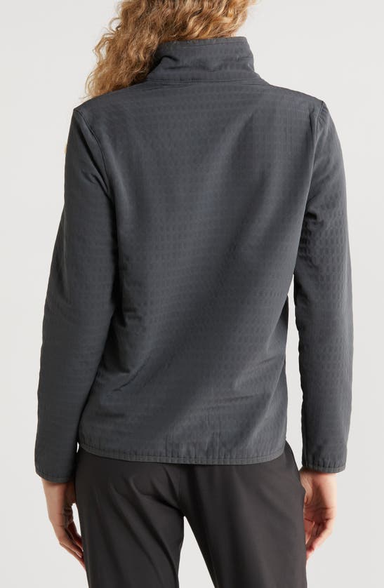 Shop Free Fly Grid Bonded Fleece Zip Jacket In Black Sand