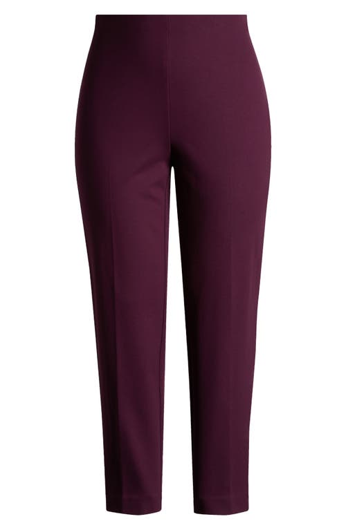 Shop Anne Klein Hollywood Straight Leg Pants In Deep Plum