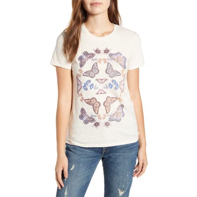 Lucky Brand Butterfly Tee, Ivory