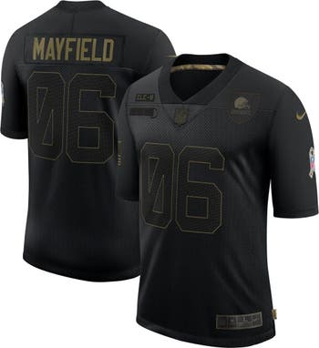 Nike Men's Nike Baker Mayfield Black Cleveland Browns 2020 Salute To Service  Limited Jersey
