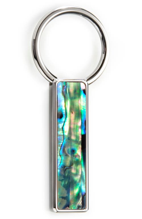 M-Clip® M-Clip Abalone Key Chain in Silver /Green