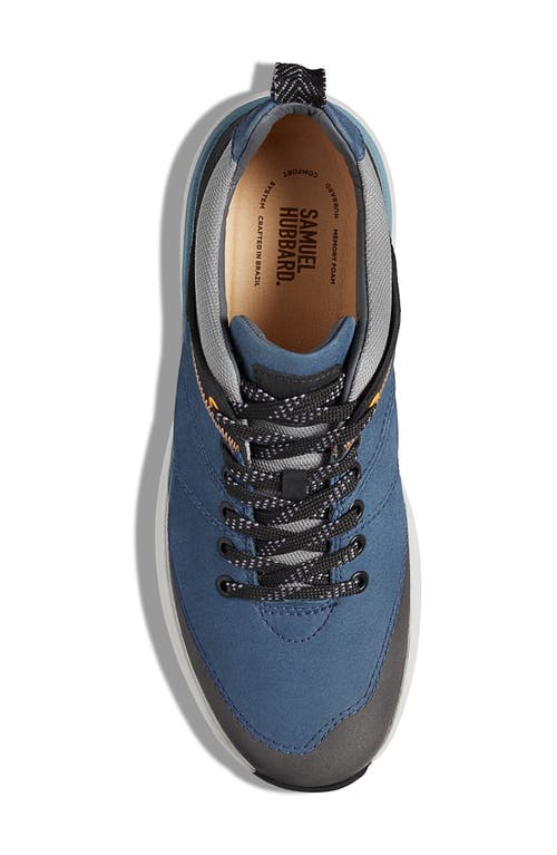 Samuel Hubbard Camino Water Resistant Walking Shoe In Navy Nubuck