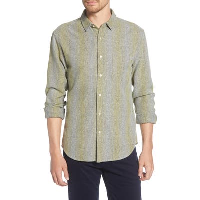 Life/after/denim Grimm Stripe Flannel Button-Up Shirt, Green