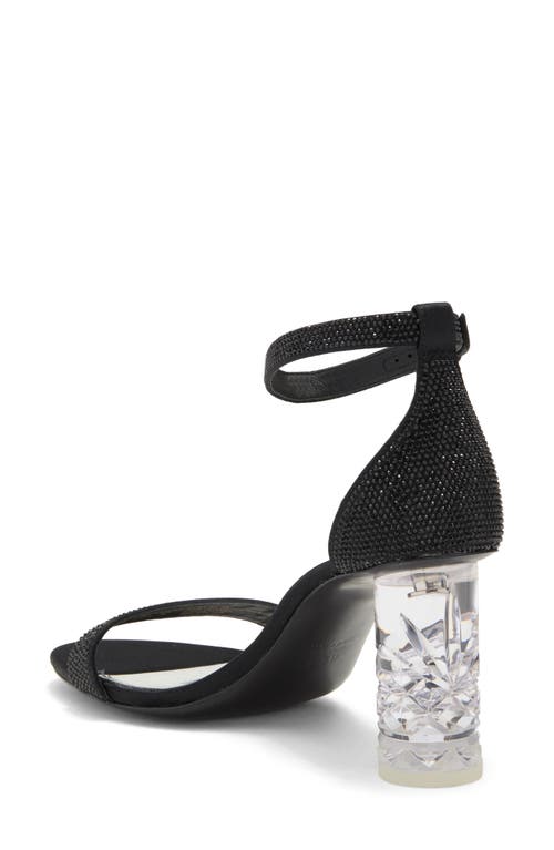 Kate Spade New York Aolra Pavé Clear Heel Sandal In Black