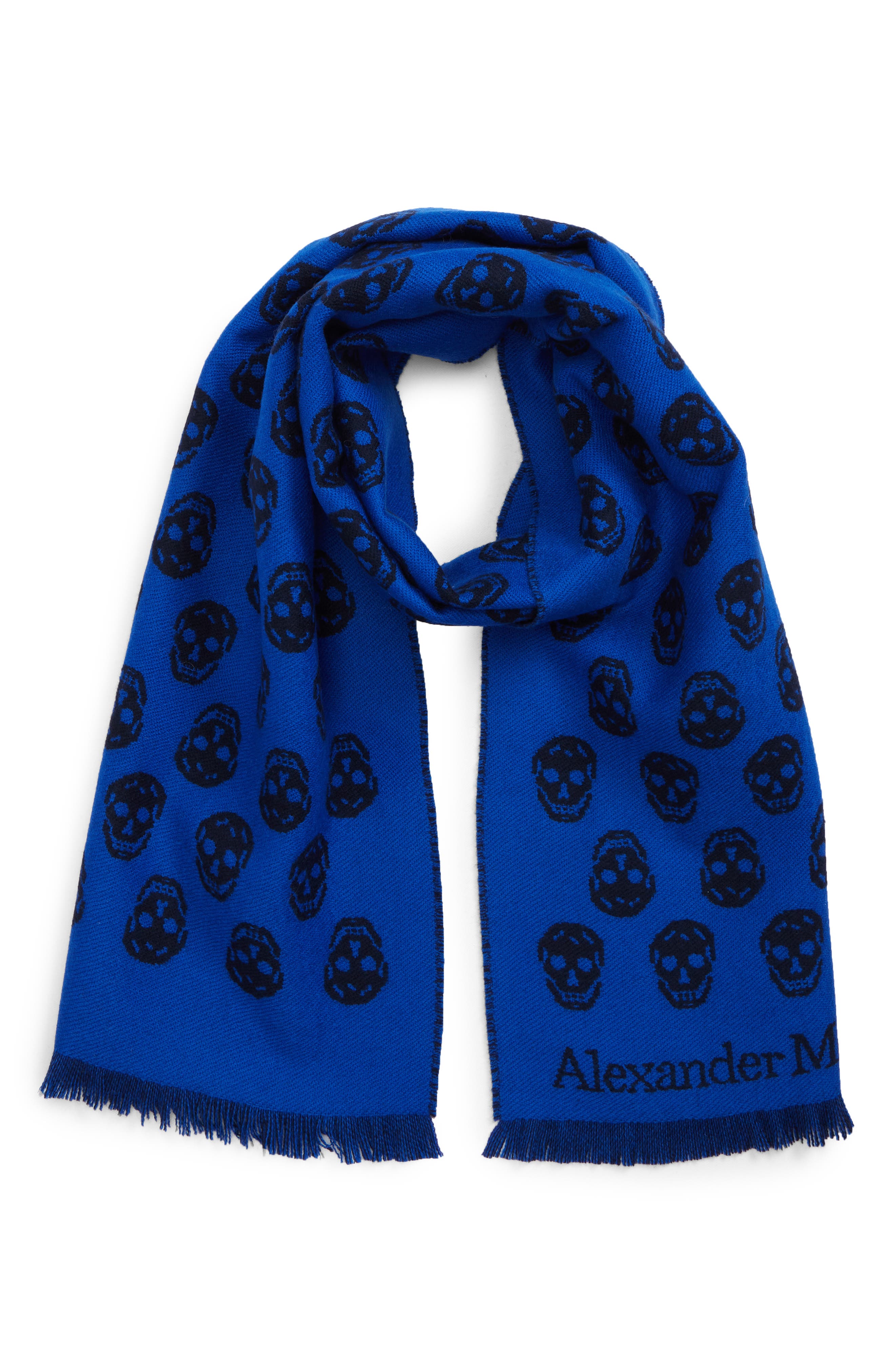 alexander mcqueen scarf wool