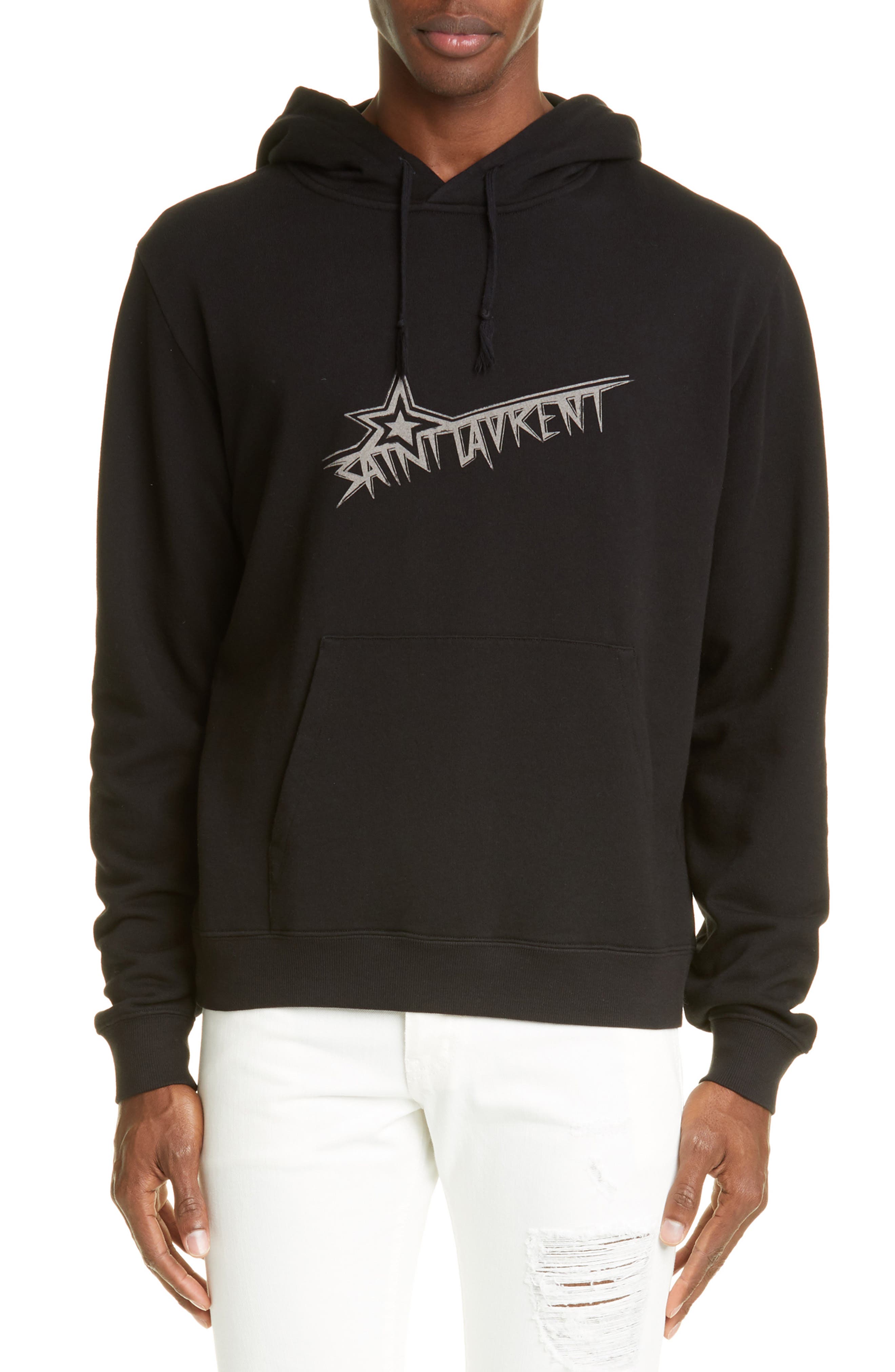 saint laurent hoodie logo