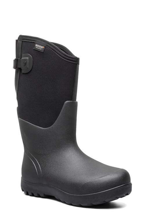 Neo Classic Tall Adjustable Calf Waterproof Rain Boot in Black