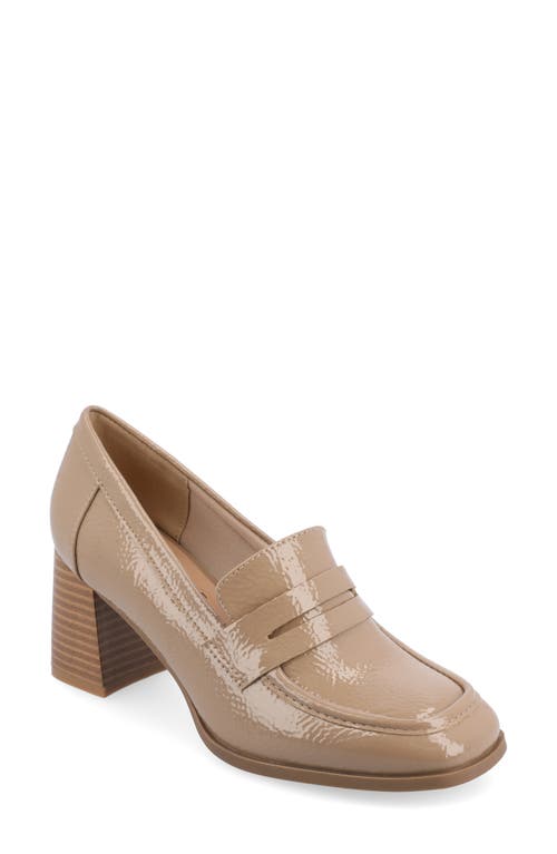 Shop Journee Collection Malleah Loafer Pump In Patent/taupe