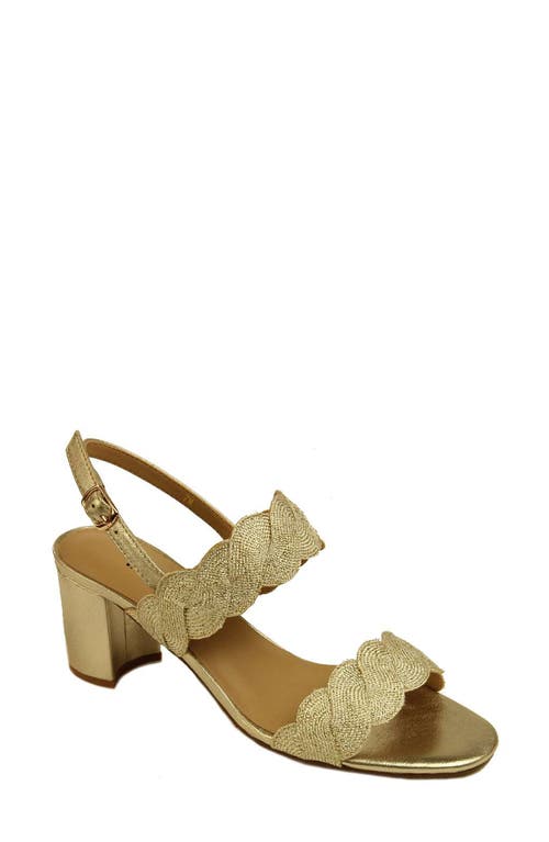 Vaneli Lettie Sandal In Beige/platino Weave Fabric