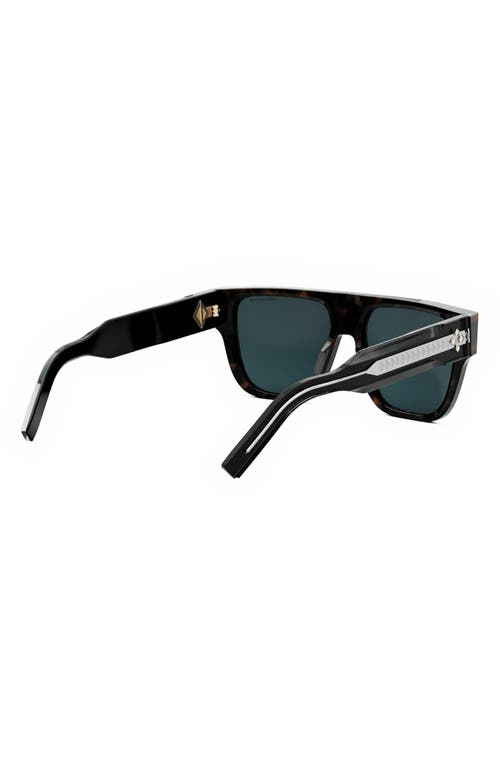 Shop Dior Cd Diamond S6i 55mm Square Sunglasses In Havana/other/blue