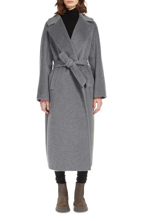 Shop Max Mara Weekend  Tempera Wrap Coat In Medium Grey