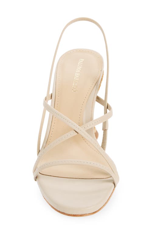 Shop Paloma Barceló Paloma Barcelo Bademia Slingback Sandal In Ivory