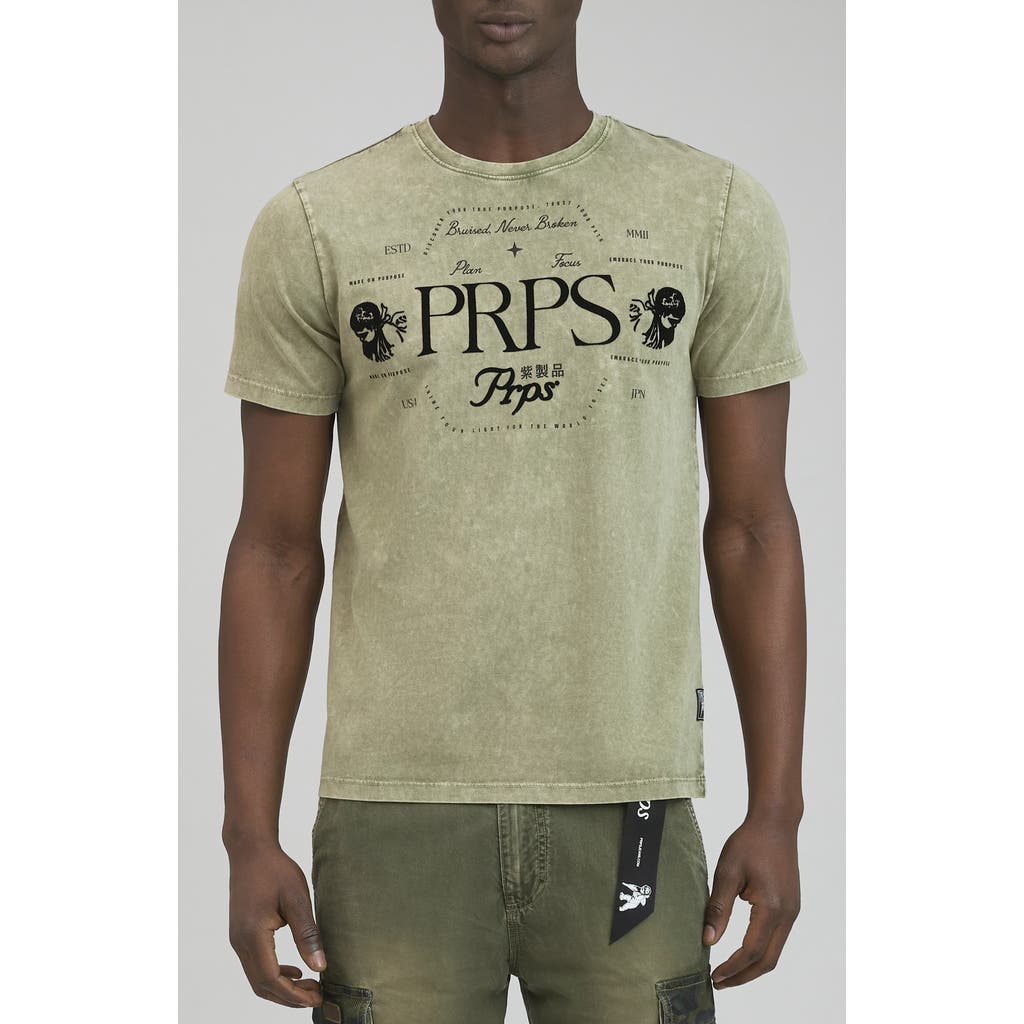 Prps Isle Royale Graphic T-shirt In Basil