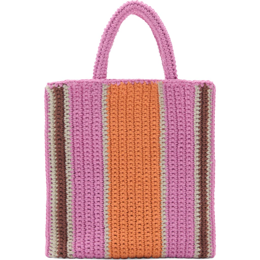 Mango Women's Crochet Shopper Bag In Pink