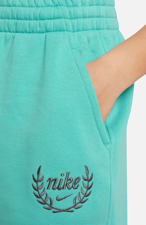 Nike Kids' Club Cotton Blend Fleece Sweatpants In Green Frost/ Vintage Green
