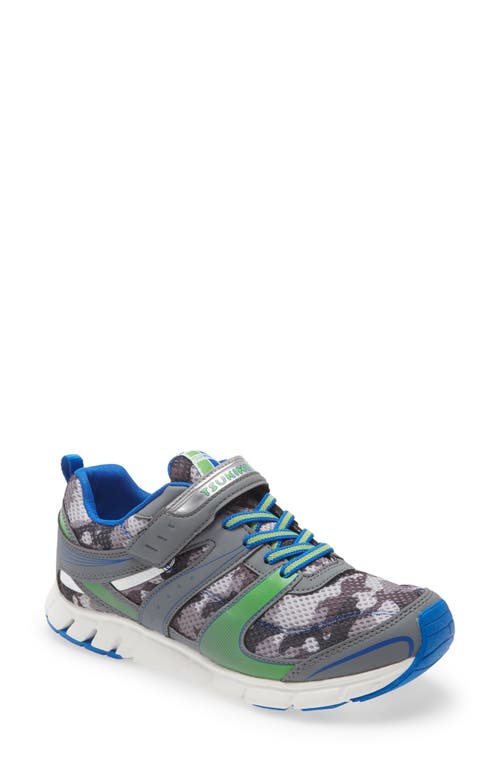 Tsukihoshi Kids' Velocity Washable Sneaker In Gray/camo