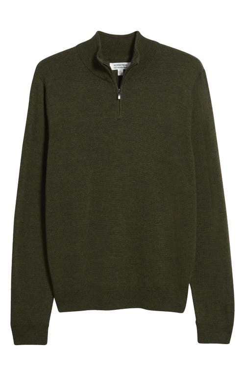 NORDSTROM NORDSTROM WASHABLE MERINO QUARTER ZIP SWEATER 