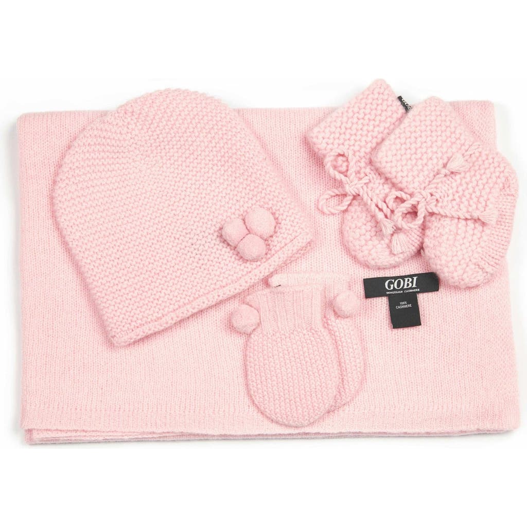 Gobi Mongolian Cashmere Baby Cashmere Set In Almond Blossom