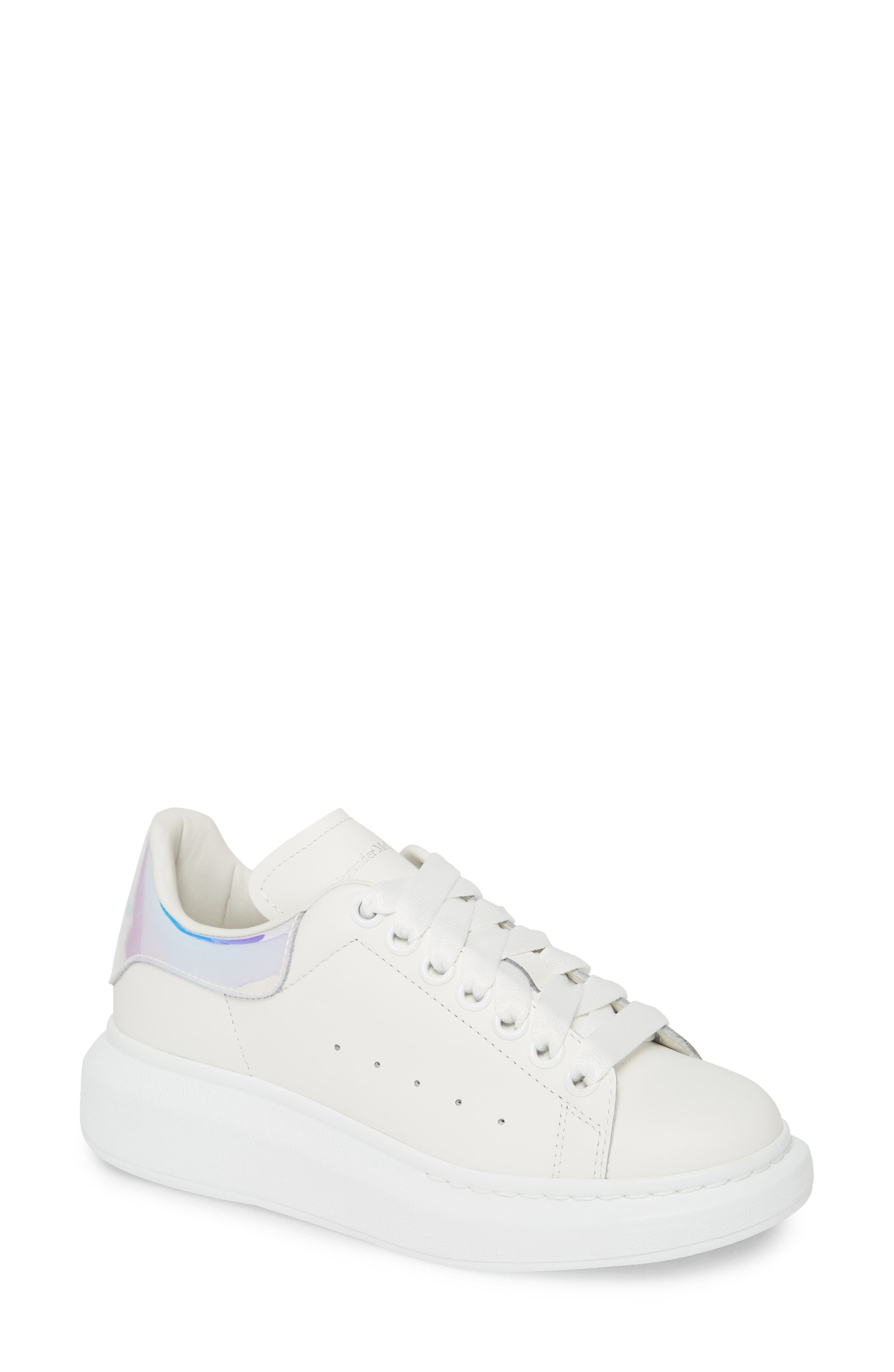 alexander mcqueen white shock pink