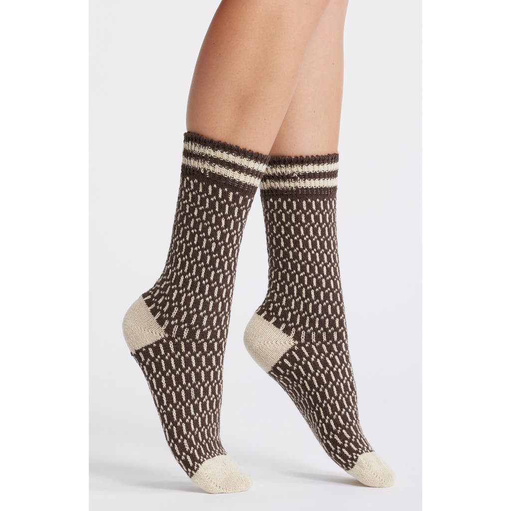 American Trench Oslo Birdseye Recycled Cotton Blend Crew Socks in Olive