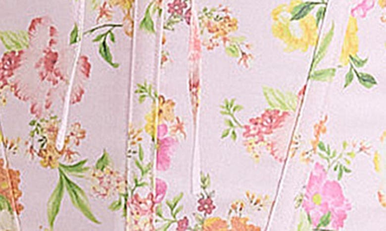 House Of Cb Emmelina Sleeveless Stretch Poplin Midi Dress In Pink Floral Print