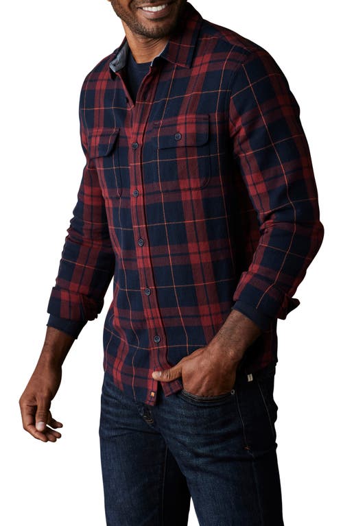 Shop The Normal Brand Mountain Regular Fit Flannel Button-up Shirt In Garnet Plaid