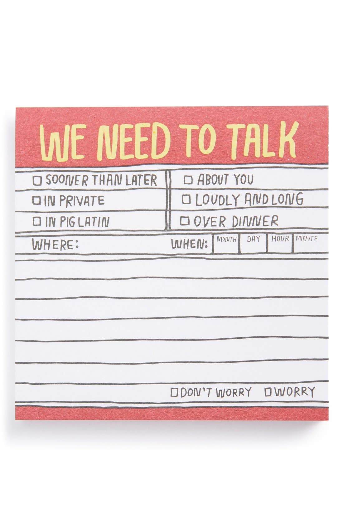 Knock Knock 'Need to Talk' Sticky Notes Nordstrom