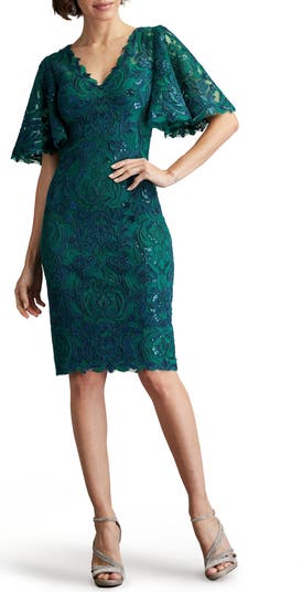 Bell sleeve lace cocktail dress best sale