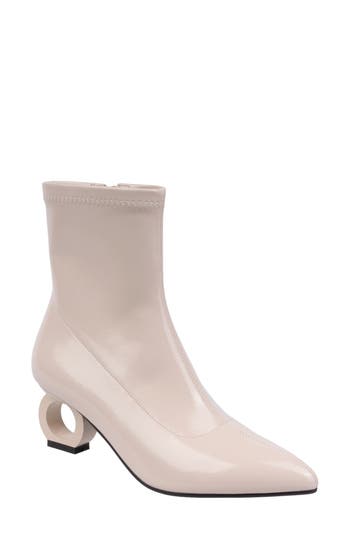 Ninety Union Greece Pointed Toe Bootie In Beige