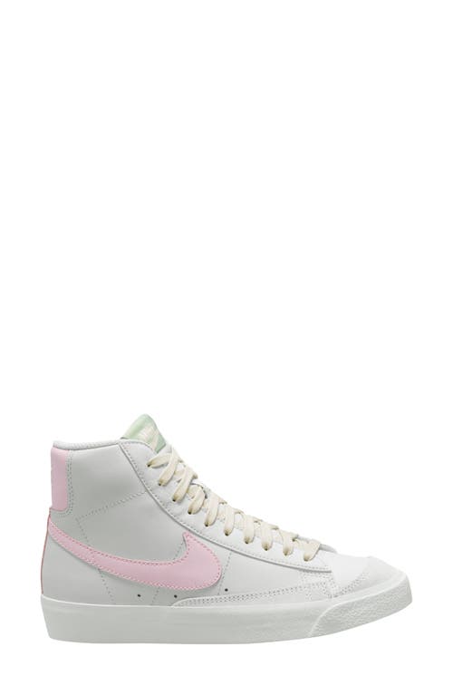 Nike Kids' Blazer Mid '77 Vintage Sneaker in White/Pink/Coconut Milk