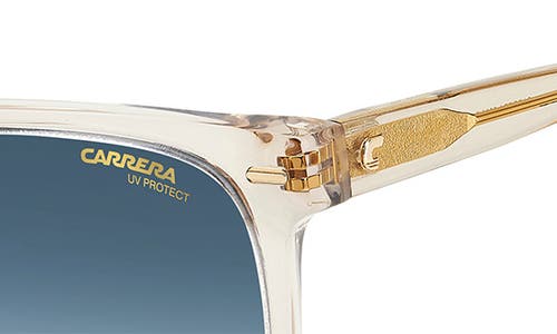 Carrera Eyewear 55mm Rectangular Sunglasses In Beige/blue Shaded