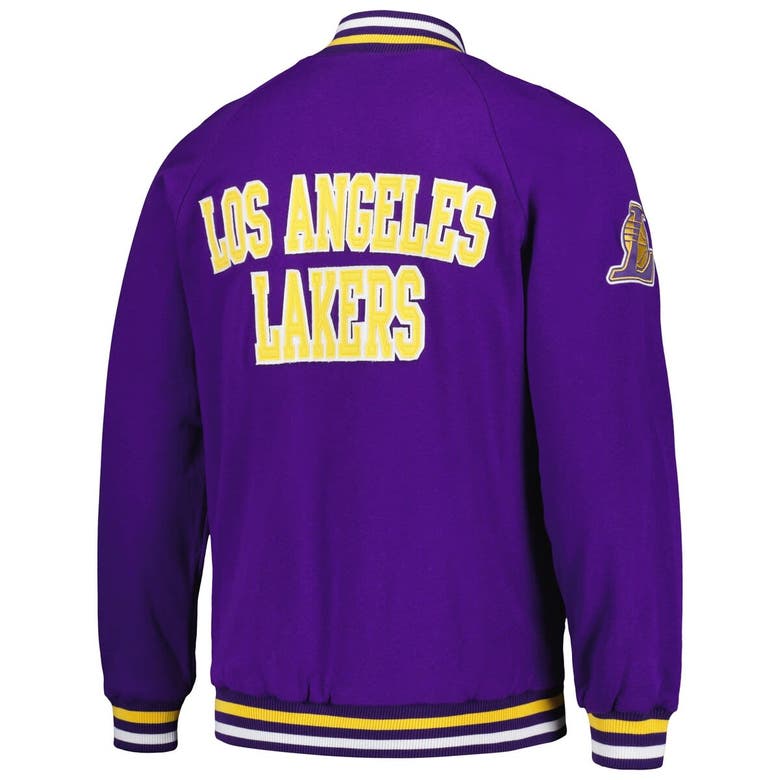 Shop Tommy Jeans Purple Los Angeles Lakers Dane Raglan Full-snap Varsity Jacket