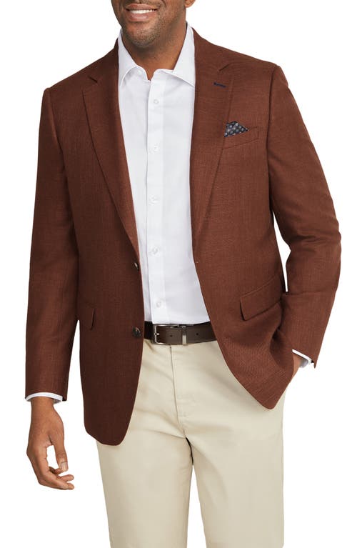 Shop Johnny Bigg Carter Solid Textured Stretch Sport Coat In Chestnut