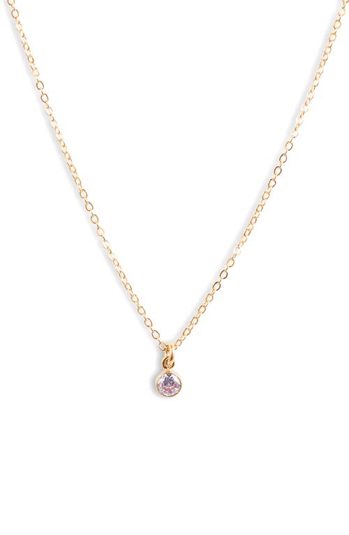 Set & Stones Birthstone Charm Pendant Necklace in Gold /June at Nordstrom