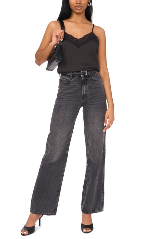 Shop 1.state Lace Trim Camisole In Rich Black