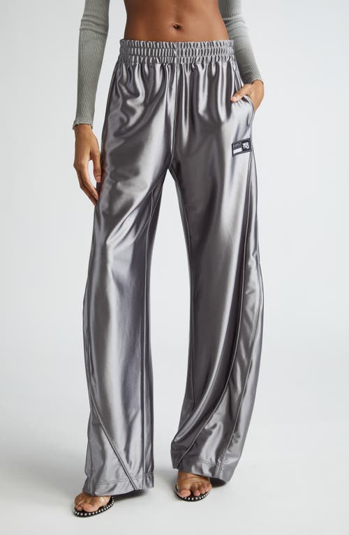 Alexander Wang Satin Jersey Track Pants in Earl Grey at Nordstrom, Size Medium