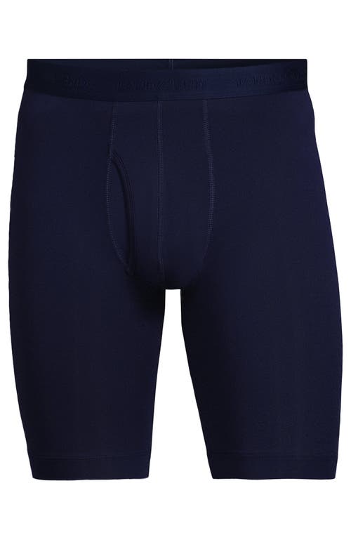Lands' End Longer Flex Performance Boxer Brief 3 Pack In Deep Sea Navy