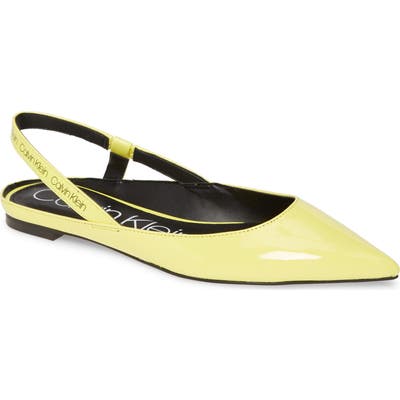 Calvin Klein Maya Slingback Flat, Yellow