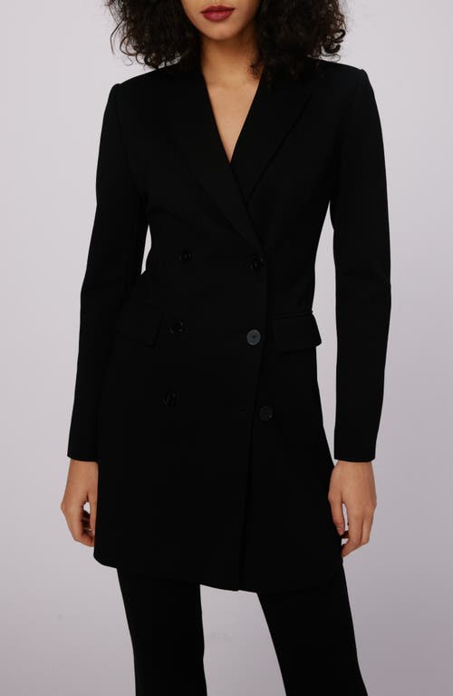 Shop Diane Von Furstenberg Virginia Double Breasted Long Jacket In Black