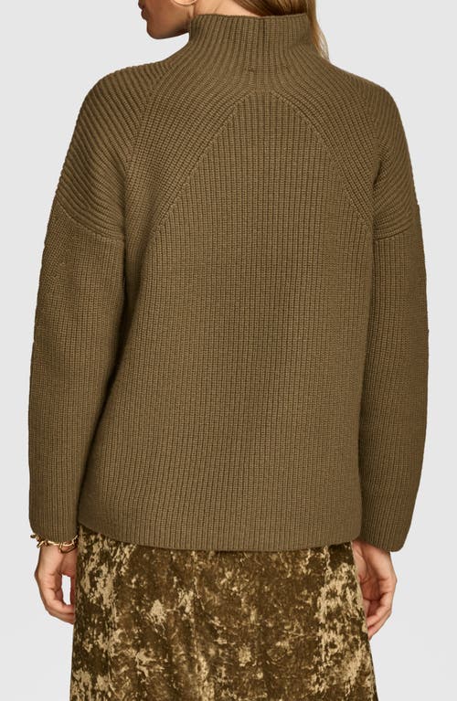 Shop Donna Karan New York Merino Wool & Recycled Cashmere Mock Neck Sweater In Beech